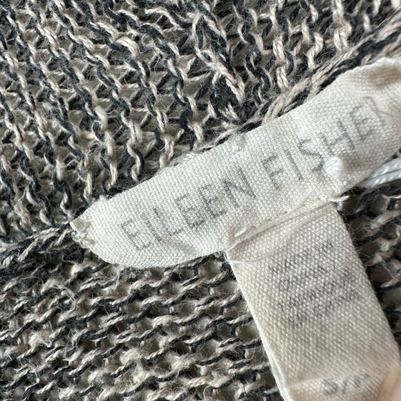 Eileen Fisher Linen Cardigan Sweater Size Small in Grey - Picture 3 of 4